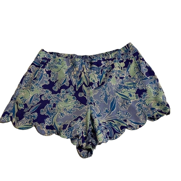 Lilly Pulitzer Pants - Lilly Pulitzer Shorts Dahlia Scallop Hem Royal Purple Koalafications 001475  L
